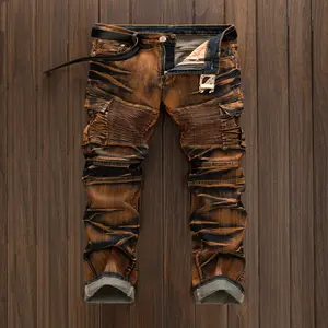 Men's street fashion, versatile, multi-pocket, workwear, denim casual jeans   baggy pants baggy jeans men Trouser Pants Streetwear Loose Menswear selvedge denim levis old navy baggy jeans for men jeans pants for men skinny jeans jeans for men