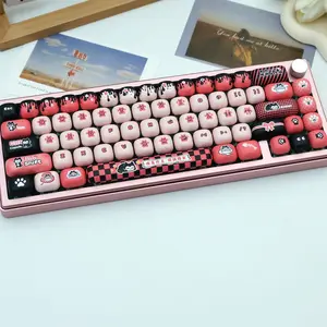 140 Key Chill Cat Theme Pbt Keycaps, Dye Sublimation Process, Mog Profile, Compatible with Mx Axes, for 61/64/68/87/96/104/108 Keyboards