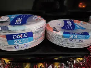90 Count Paper Plates 8.5 Inch 2X Stronger Microwave-Safe 90 Count Paper Plates 8.5 Inch 2X Stronger Microwave-Safe
