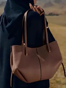 Women's Leather Feather Bag Set, Large Tote Purse + Elegant Scarf + Fashion Glasses, Casual Daily Use & Special Occasions Gift