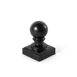 Fencer Wire Heavy Duty Metal Fence Post Cap, Steel Ball Top Post Cap for 2" x 2" Square Posts, Decorative & Rust-Resistant Outdoor Garden Fence Cap, Fencing Border Accessories