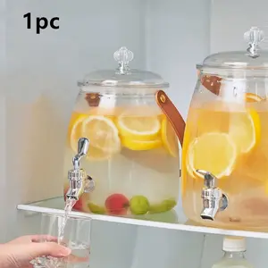 Plastic Ice Drink Bucket Beverage Dispenser Cold Water Jug Water Cooler with Tap Juice Bottle Homemade Beer Ice Juice Lemonade Dispenser
