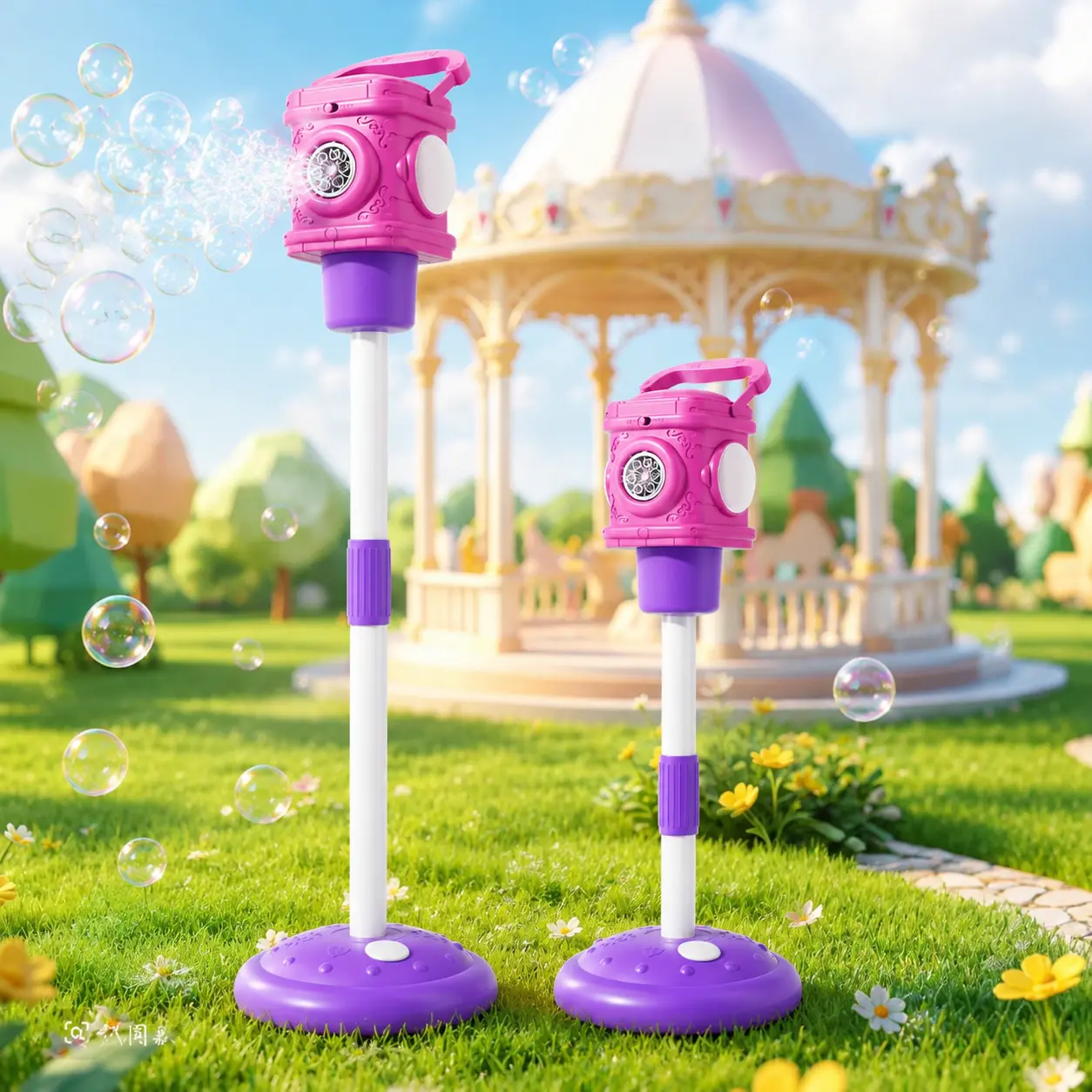 Viral Kids Portable Bubble Machine Blower Toy,Light-Up Automatic Bubble Maker with Colorful Lights,Popular Outdoor Summer Leisure Toy for Toddlers,Ideal for Picnic,Backyard,Birthday Party and Camping,Wonderful All-Age Boys Girls Gift,Parent-child Toy