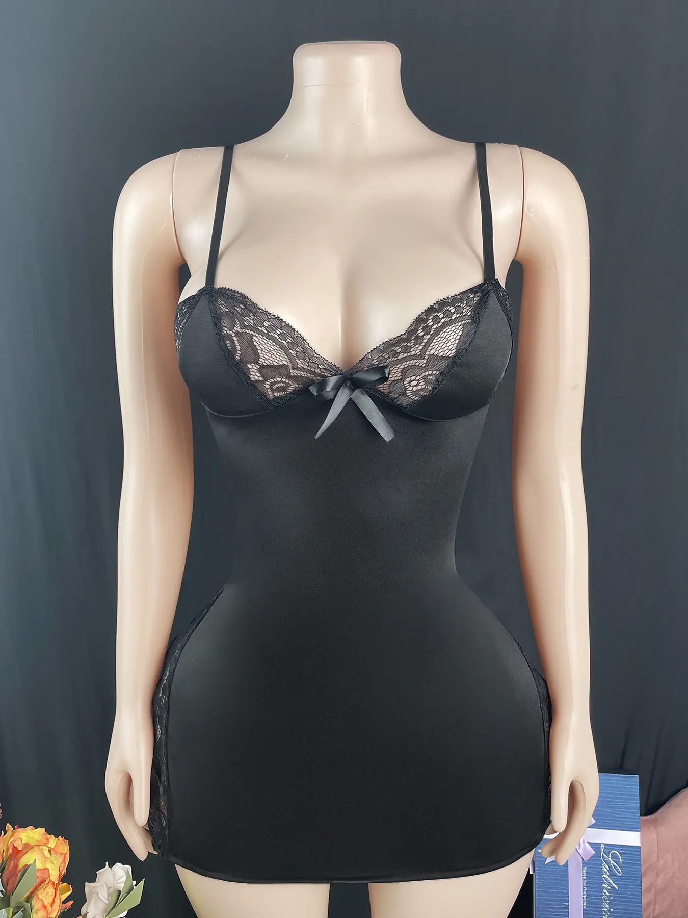 house dress senior pj pants Women Lingerie Sets with Garter Belt 2 Piece babydoll Lace Teddy Babydoll Bodysuit curvy tanga bra with bow silk pijama