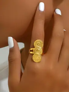 Irregular Pattern Design Cuff Ring, Fashion Jewelry for Party, Daily Clothing Decor, Trendy All-match & Exquisite Jewelry for Birthday Gift, Stackable Rings