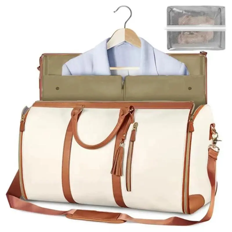 Large Capacity Travel Bag, 1 Count Multi-functional Garment Bag, Travel Clothing Luggage Bag, Handbag with Lanyard, Room Organizer, Bedroom Accessories, Travel Duffel Bag
