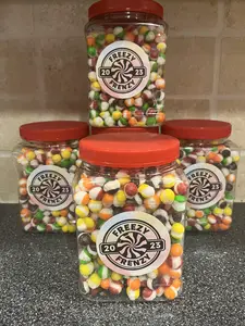 FreezyFrenzy Freeze Dried Skit Crunchies Candy Original Flavor 1.2lb (22oz) Tub Jar Container