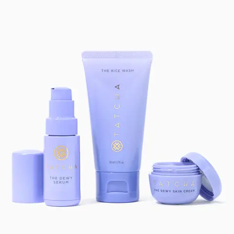 TATCHA Travel 3pc Kit: Dewy Skin Cream and Dewy Serum w/ Rice Wash
