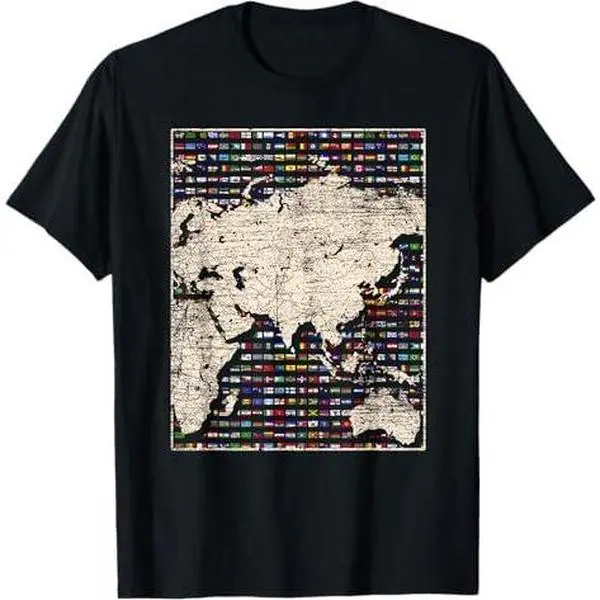 International Country Flags Traveler World Map T-Shirt