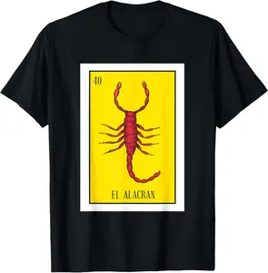 100% Cotton El Alacran Lottery Gift The Scorpion Card Mexican Lottery Premium T-Shirt