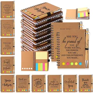 10 Set Employee Appreciation Gifts Bulk Inspirational Notebook with Sticky Note and  Pen Set Thank You Gifts for Coworkers Team Staff Group Office Teacher ()