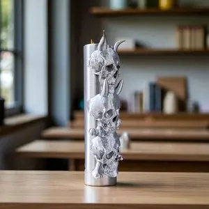 ObongInc. Skull Totem Incense Sticks Holders - Unique 3D Printed Design for Aromatic Needs & Meditation