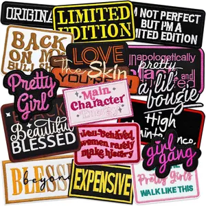 16pcs Girl Power Embroidered Iron on Patches for Trucker Hats Clothes Jackets Backpacks
