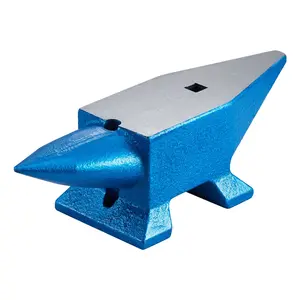 fathersdaygift  VEVOR Single Horn Anvil 22Lbs Steel Anvil Blacksmith for Sale Forge Steel Tools with Round and Square Hole and Equipment Anvil Rugged Blacksmith Jewelers Durable and Robust Metalsmith Tool