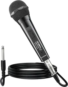 Talomen L52 Wired Dynamic Microphone, Metal Handheld Cardioid Vocal Mic with 20 ft and 6.5 ft XLR Cables for Karaoke, Singing, Podcast, Recording