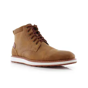 Ferro Aldo Birt classic cap-toe sneaker boots, in Honey Brown, Men's Size 6.5 - 13