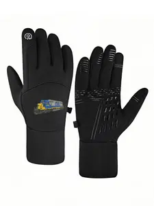 1pc with  Train Yellow Train Graphic  winter gloves Touchable gloves Touch Screen Breathable Winter Activities Adults Soft winter gifts Premium Quality Fashion