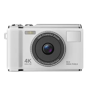 Ultra-Slim Compact HD Point & Shoot Digital Card Camera - 5000MP HD CCD, Lightweight Portable, Smooth Video Recording, for Students, Hd 5000Mp