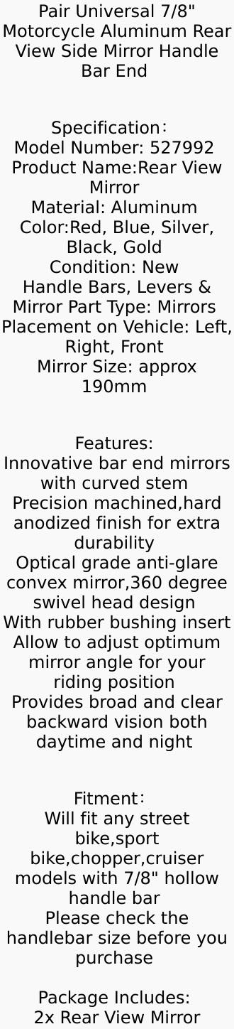 Motorcycle rear view mirror