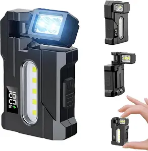 LETOUR Mini Rechargeable Flashlight, 2000LM Bright, RGB Light, 270° Adjustable Head, Magnetic, USB-C, Compact EDC Light for Work & Emergency
