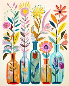 Flower 5D Diamond Painting Art Kits for Beginner DIY Full Drill Diamond Dots Crystal Craft Kits for Home Wall Decor Gifts