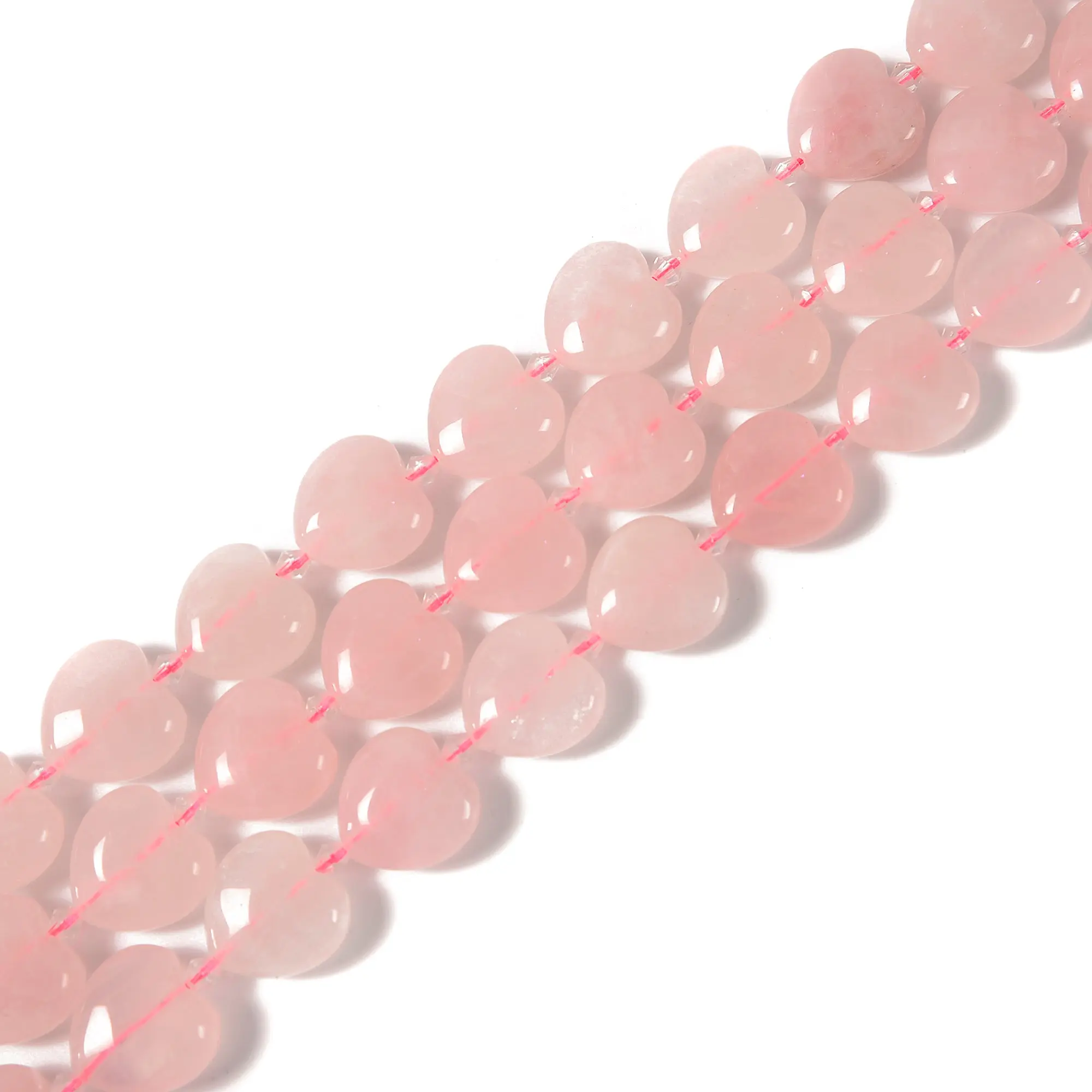 20mm Rose Quartz Heart Shape Beads  15.5'' Strand Gemstone Loose Beads for Jewelry Making Craft Heart Beads for Making Charm Pendant Key Chain