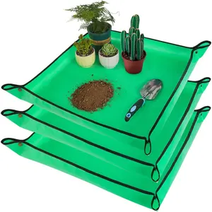3-Pack 50cm X 50cm Plant Potting Pads, Thick Indoor Transplanting Protection Mat, Gardening Operation Pad, Reusable & Durable