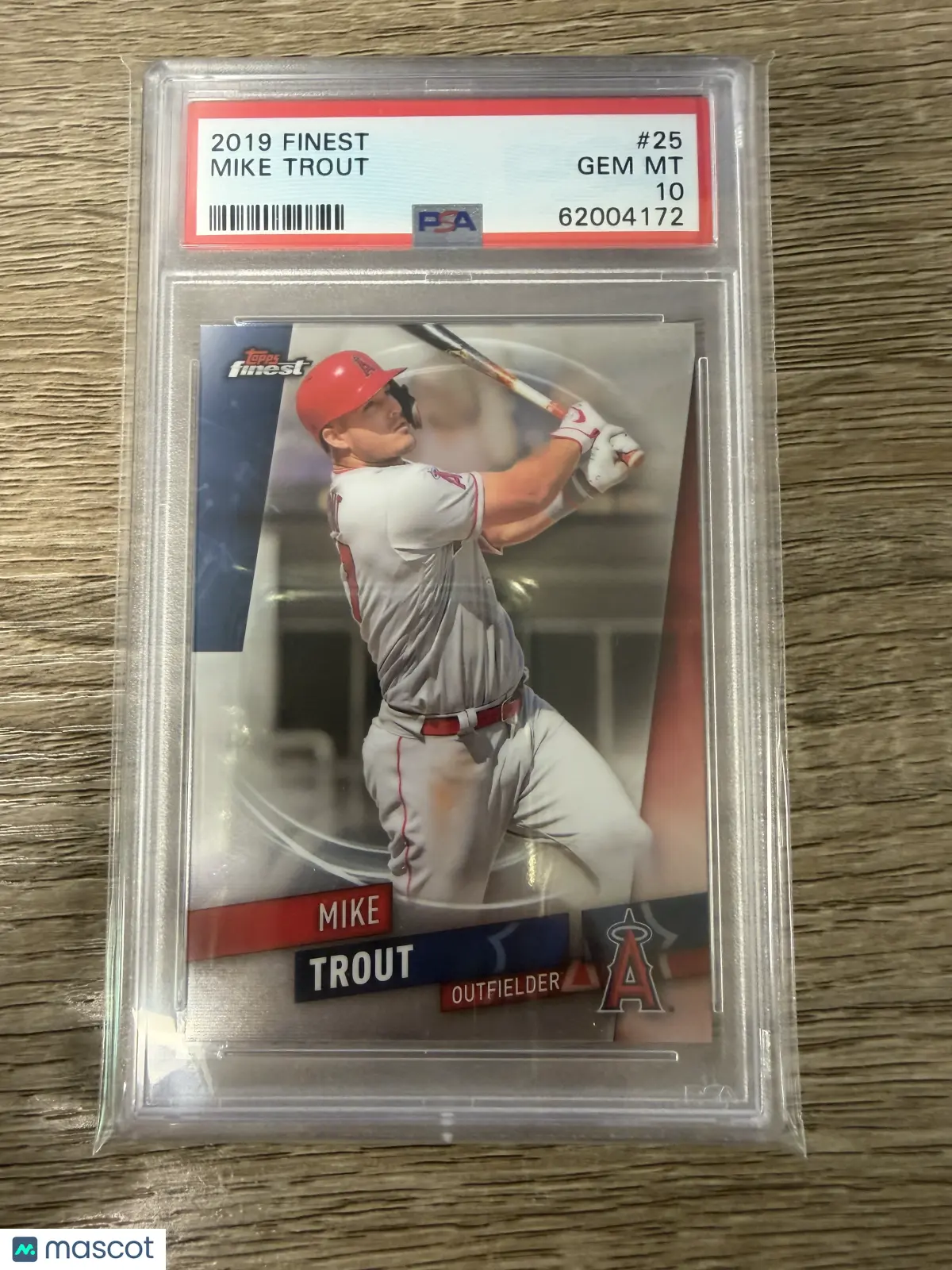 2019 Topps Finest #25 Mike Trout PSA 10 - LA Angels -