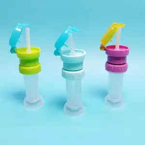 Mineral water bottle cap with straw , anti-choking, portable for outdoor use, leak-proof accessory