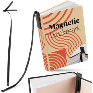 Planner  Bookmark - , Single Long Ribbon  Bookmark for Book Lovers - Amplify Your Love for Books with Our Elegant Ribbon Page Marker (1PC, Black)
