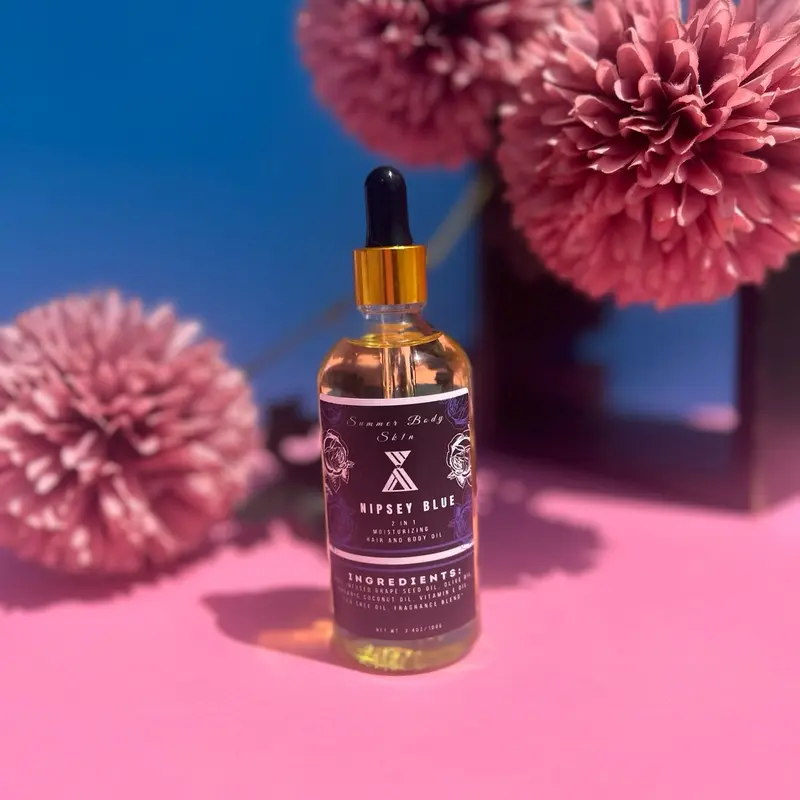 Nipsey Blue Hair and Body Oil -  Fresh Scent for Soft Skin and Beard