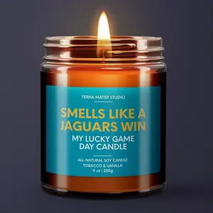 Smells Like A Jaguars Win, Your Lucky Game Day Candle, Jacksonville Football Candle, Jacksonville Fans Gift, Game Day Decor, Sport Themed Candle, Cleveland Victory Candle