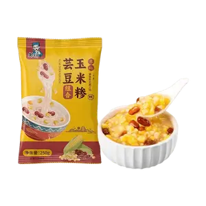 ZYC Northeast Chinese Mixed Grains Porridge - Corn Grits & Kidney Beans, High Fiber Coarse Grain Breakfast Mix, 250g