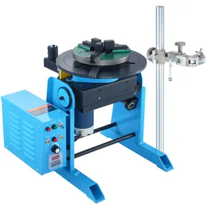 VEVOR Rotary Welding Positioner 66LBS / 30KG, 0-90 °   Welding Positioning Turntable Table 1-12RPM 80W, with 12.4 Inch 3-Jaw Lathe Chuck & Welding Torch Stand Holder for Cutting, Grinding, Assembly