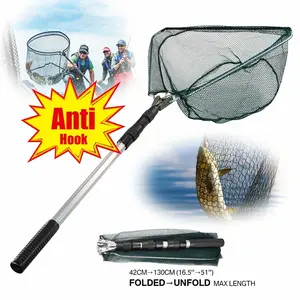 [ ] Professional-grade Landing Net With A Foldable, Telescoping Handle Measuring 75 Inches. Features A Durable Aluminum Alloy Frame For Strength And Stability. Ideal For Bass, Trout, And Fly Fishing. Compatible With Heavy-duty Landing Nets With A Ra