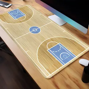 Basketball Court Design Extended Mouse Pad, 1 Count Rectangle Large Gaming Mouse Pad, Non-slip Personalized Mouse Pad for Home Office Desk