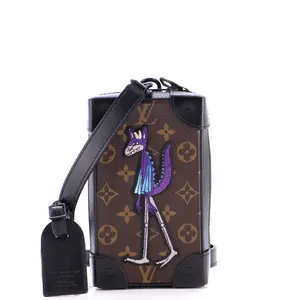 Pre-owned Louis Vuitton material Messenger Bags Soft Trunk Phone Box Monogram Canvas with LV Friends Patch by Rebag