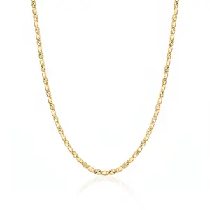 Nandudu 1pc 18K Gold Plated Chain Necklace for Women Men | Cuban Link Chain | Trendy Minimalist Jewelry
