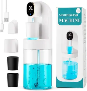 Automatic Mouthwash Dispenser for Bathroom, 21.12 oz Touchless  Mouth Wash Dispensers Bathroom Accessories Set with 4  Cups, 4 Modes Wall Mounted Mouth Wash Dispenser for  &