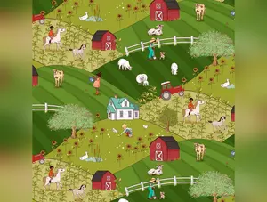 Farm Days | Farm Hill by Belle & Boo for Michael Miller | DDC11879-MEAD