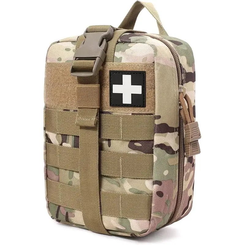 Molle Pouch, Sturdy 600D Nylon Tactical Medical Pouch,Rip-Away EMT First Aid Pouch Emergency