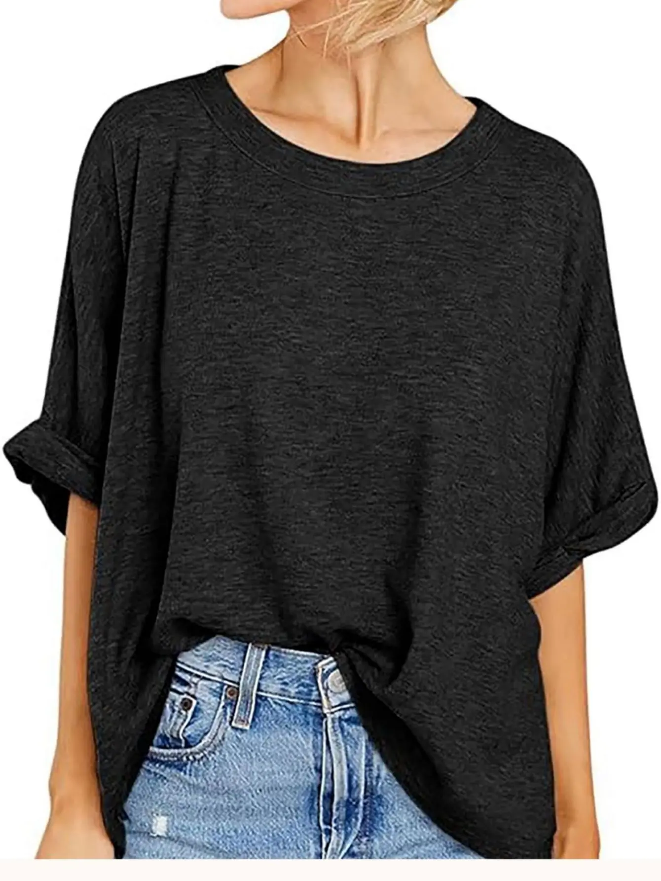 Women Oversized T-Shirt Loose Fit Workout Tops Short Sleeve Gym Basic Tee Shirt,back to school,back to school shopping