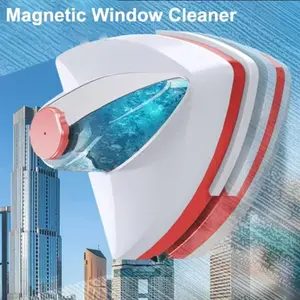 20-30mm Magnetic Glass Window Cleaning Tool Water Discharge Double-layer Wiper Household Special Window Cleaner For Home