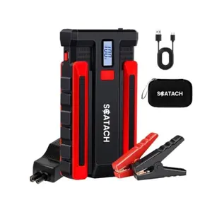 Car Battery Jump Starter,12V Jump Starter Battery Pack (up to 10.0L Gasoline and 8.0L Diesel Engine), Portable Jump Box with LED Display, 3 Modes Flashlight and Jumper Cable