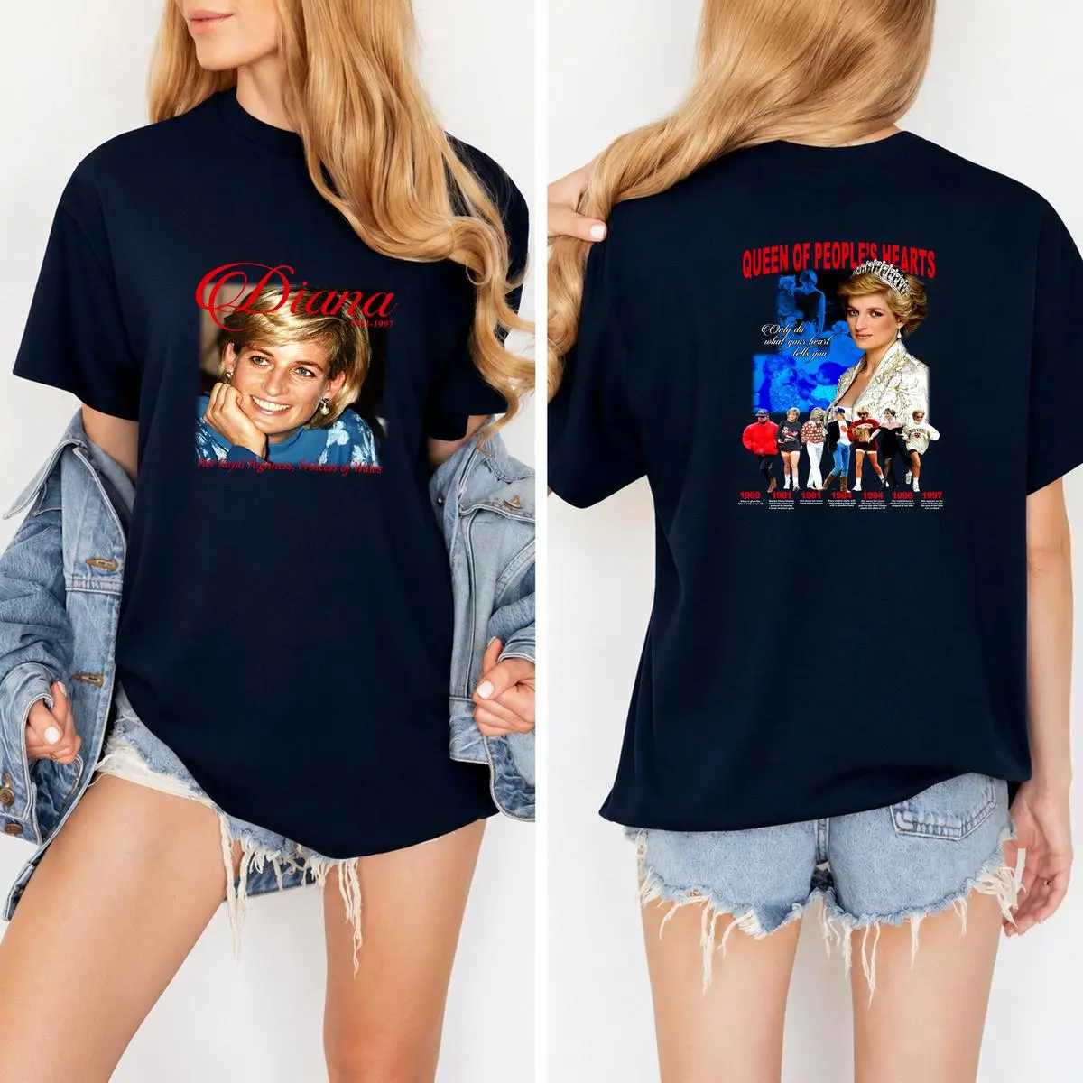 Princess Diana Moby Thrift Official Tee - Iconic Graphic T-Shirt_618 Cotton Top Hoodie Sweatshirt for Men & Women