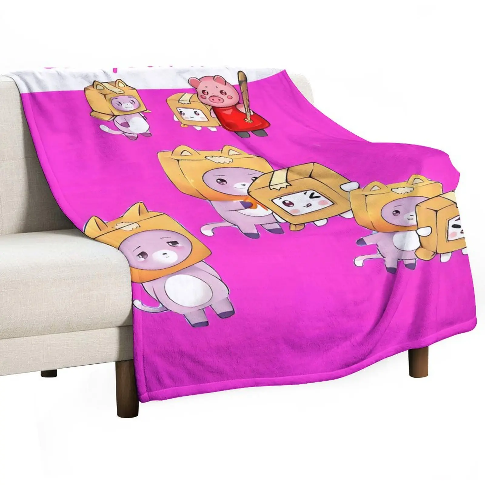 Lankybox Classic Thermal Throw Blanket - Durable, Large, Soft, Lightweight, Breathable Patterned Flannel Blanket for Couch Decor, Bedding Use; Ideal for Father's Day, Valentine's Day, Friend's Birthday, Housewarming