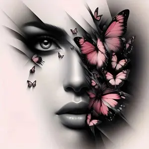 Butterfly Pattern DIY Diamond Arts Colorful Painting Kit without Frame, DIY 5D Diamond Arts Colorful Painting Kit, Wall Art Decor for Home