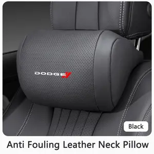 Nappa Leather Car Headrest Neck Support, Seat Pillow for Dodge Durango, Hornet, Charger, Daytona, Challenger, Srt Hellcat, RAM Journey