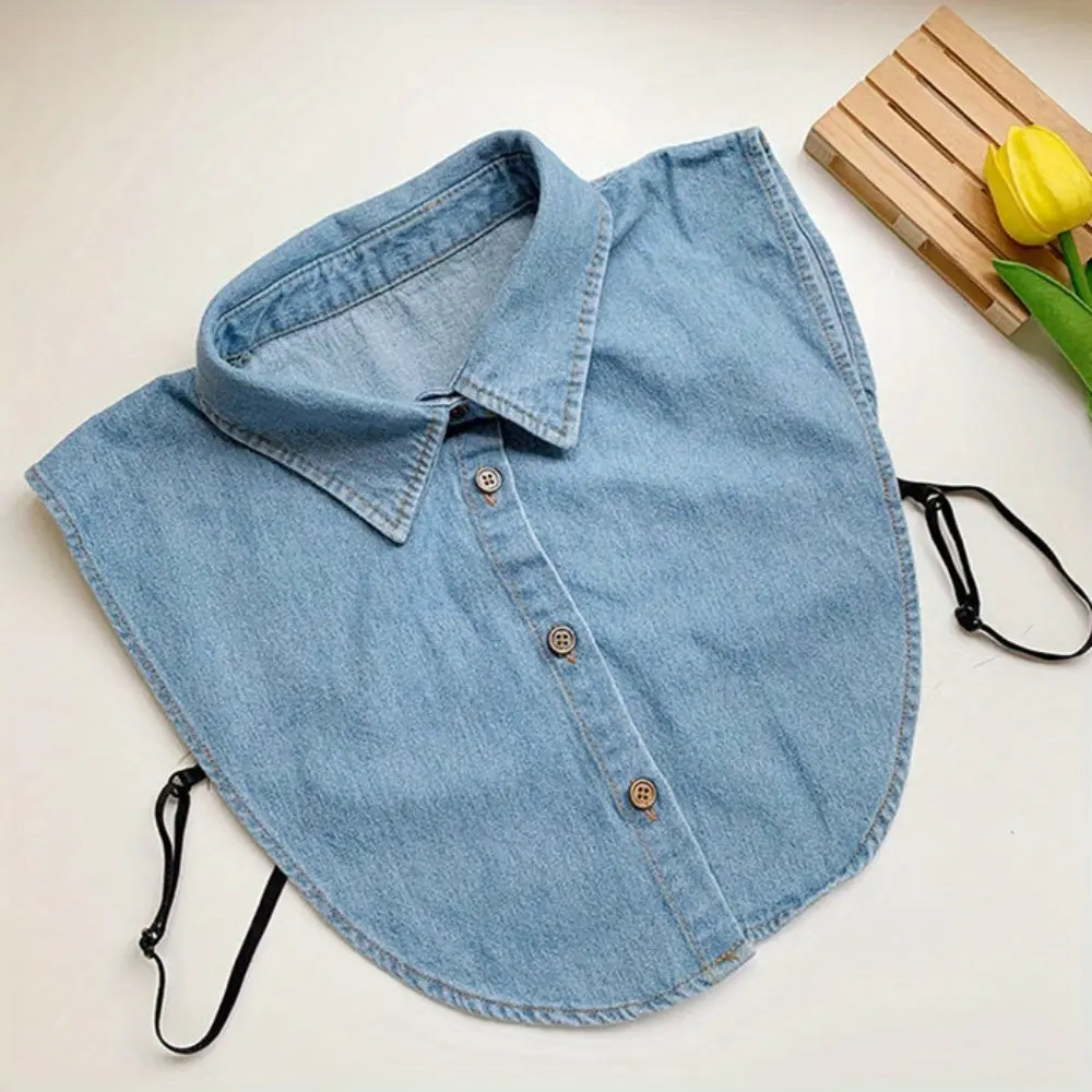 4pcs Fake Collar Detachable Dickey Collar Half Shirts Round Collar Blouse False Collar Top for Women Outfits