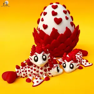 Heart Dragon Egg Creature Set – Cute Fantasy Desk & Car Decor, Adorable Display Figures, Unique Gift for Him, Her & Friends, Birthday, Valentine & Christmas